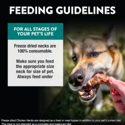 Northwest Naturals Freeze-Dried Chicken Necks Treats for Dogs & Cats (4 oz)