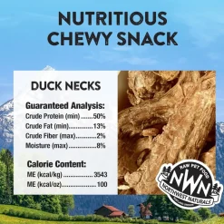 Northwest Naturals Freeze-Dried Duck Necks Treats for Dogs & Cats (5 oz)