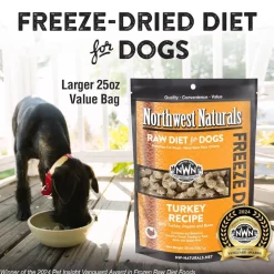 Northwest Naturals Freeze-Dried Nuggets Turkey Recipe Raw Diets for Dogs
