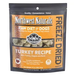 Northwest Naturals Freeze-Dried Nuggets Turkey Recipe Raw Diets for Dogs