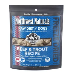 Northwest Naturals Freeze-Dried Nuggets Beef & Trout Recipe Raw Diets for Dogs