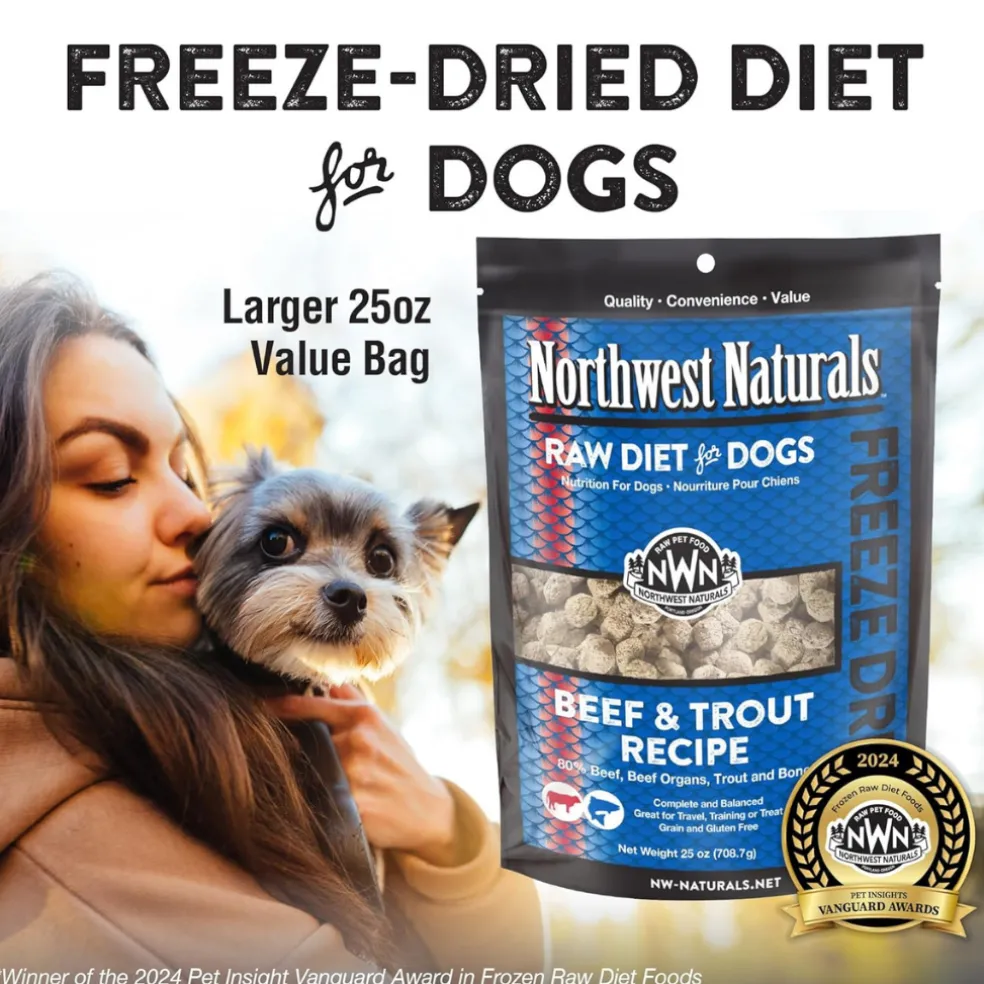 Northwest Naturals Freeze-Dried Nuggets Beef & Trout Recipe Raw Diets for Dogs