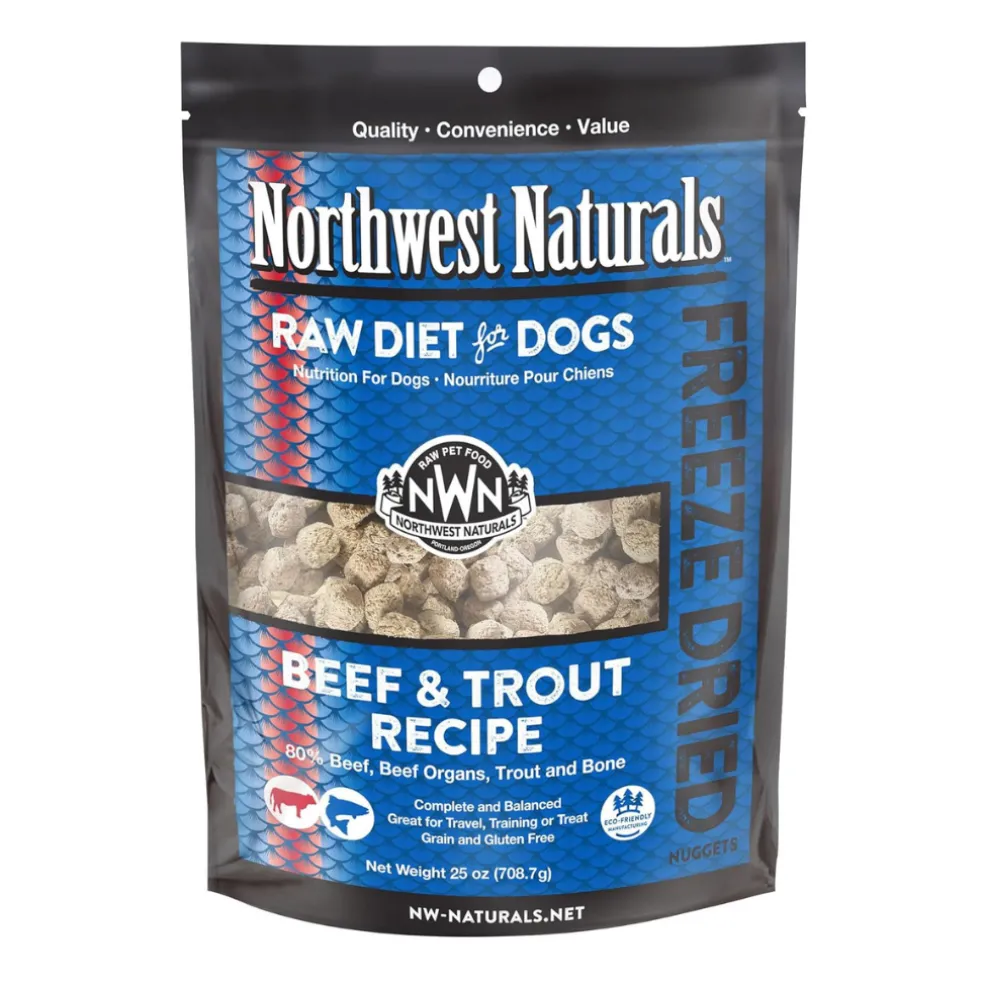 Northwest Naturals Freeze-Dried Nuggets Beef & Trout Recipe Raw Diets for Dogs