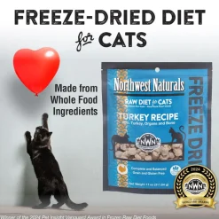 Northwest Naturals Freeze-Dried Turkey Recipe Raw Diets for Cats (11 oz)