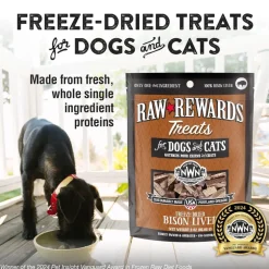 Northwest Naturals Freeze-Dried Bison Liver Treats for Dogs & Cats (3 oz)