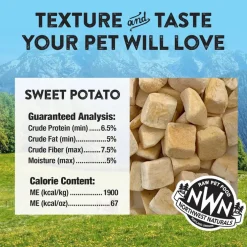 Northwest Naturals Freeze-Dried Sweet Potato Treats for Dogs & Cats (2 oz)