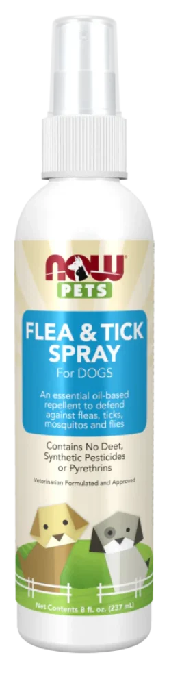 NOW Pets Flea and Tick Spray 8 fl . oz