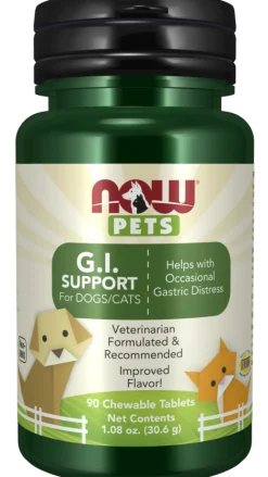 NOW Pets GI Support Dog & Cat Supplement, 90 ct