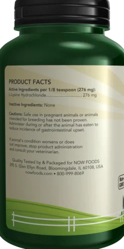 NOW Pets L-Lysine for Cats 8 oz. Powder