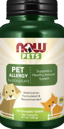 NOW Pets Pet Allergy 75 Chewable Tablets
