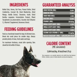 Nulo Functional Granola Bar Immunity Daily Defense Dog Treats Blueberry & Mango, 10-oz
