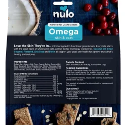 Nulo Functional Granola Bar Omega Skin & Coat Dog Treats Coconut & Cranberry, 10-oz