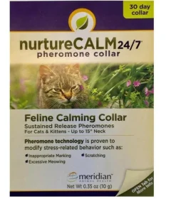 NurtureCALM 24/7 Feline Calming Collar up to 15" neck