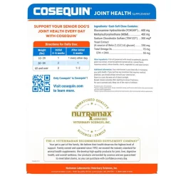 Nutramax Cosequin Senior Joint Health Supplement for Senior Dogs - With Glucosamine, Chondroitin, Omega-3 for Skin and Coat Health and Beta Glucans for Immune Support
