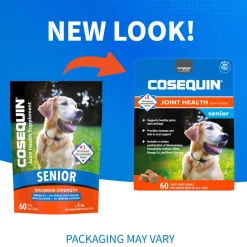 Nutramax Cosequin Senior Joint Health Supplement for Senior Dogs - With Glucosamine, Chondroitin, Omega-3 for Skin and Coat Health and Beta Glucans for Immune Support