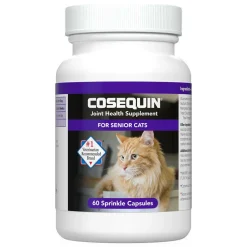 Nutramax Cosequin Senior Joint Health Supplement for Cats – Plus Immune Support and Skin & Coat Health, 60 Sprinkle Capsules