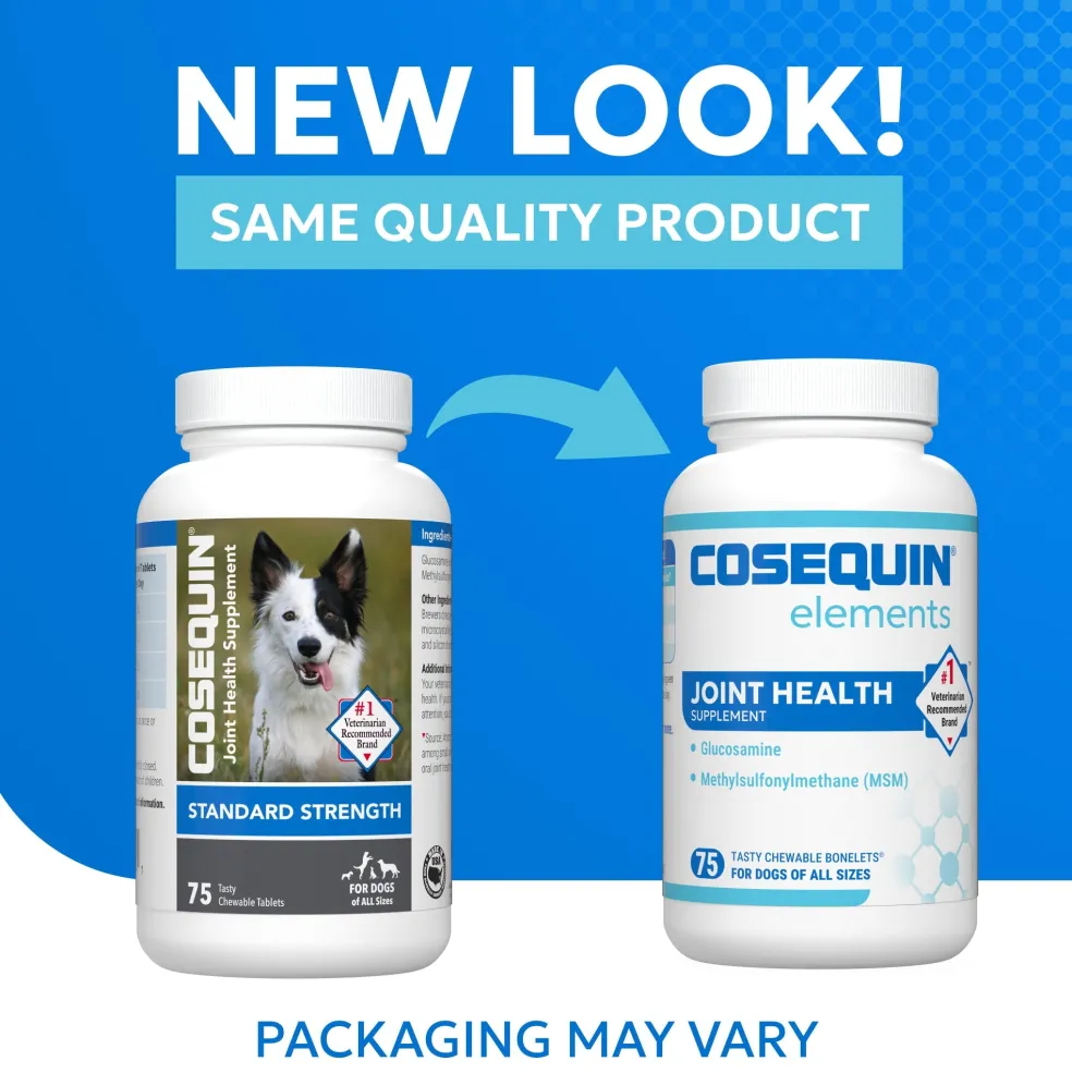 Nutramax Cosequin Standard Strength Joint Health Supplement for Dogs, With Glucosamine and MSM, 75 Chewable Tablets