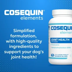 Nutramax Cosequin Standard Strength Joint Health Supplement for Dogs, With Glucosamine and MSM, 75 Chewable Tablets