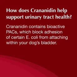 Nutramax Crananidin Cranberry Extract Urinary Tract Health Supplement for Dogs, 75 Chewable Tablets
