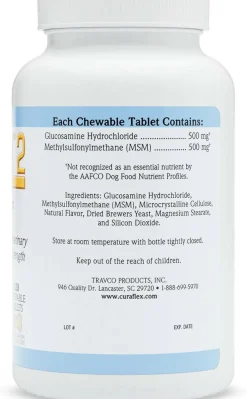 Nutramax Curaflex 2 Joint Health Supplement for Dogs, 120 Chewable Tablets