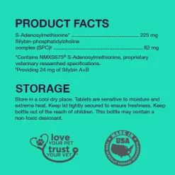 Nutramax Denamarin Liver Health Supplement for Dogs of All Sizes, With S-Adenosylmethionine (SAMe) and Silybin
