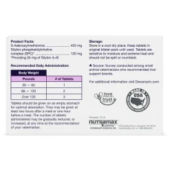 Nutramax Denamarin Liver Health Supplement for Large Dogs, With S-Adenosylmethionine (SAMe) and Silybin