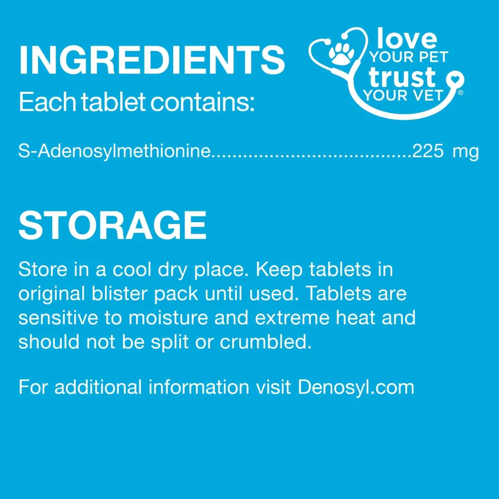 Nutramax Denosyl Liver and Brain Health Supplement for Medium Dogs, With S-Adenosylmethionine (SAMe)