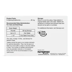 Nutramax Denosyl Liver and Brain Health Supplement for Small Dogs and Cats, With S-Adenosylmethionine (SAMe)
