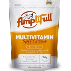 NutriSource AmpliFull Multivitamin Soft Chews Dogs Supplement, Turkey Flavor, 70-count