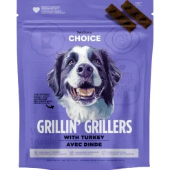 NutriSource Grillin' Grillers with Turkey Chewy Dog Treats