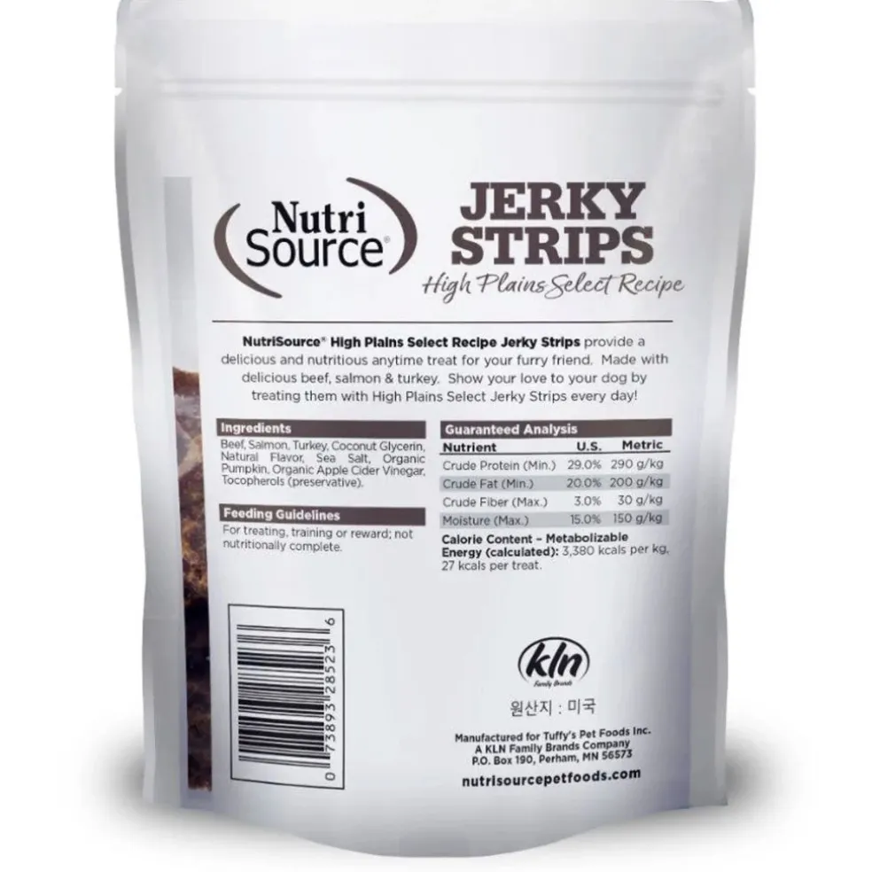 NutriSource Jerky Strips High Plains Select Recipe Dog Treats, 4-oz
