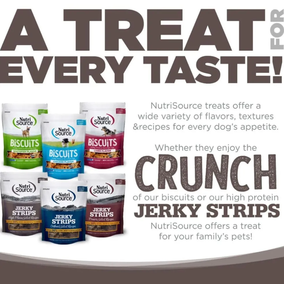 NutriSource Jerky Strips High Plains Select Recipe Dog Treats, 4-oz