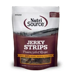 NutriSource Jerky Strips Prairie Select Recipe Dog Treats, 4-oz