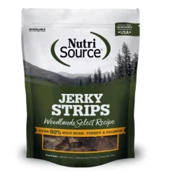 NutriSource Jerky Strips Woodlands Select Recipe Dog Treats, 4-oz