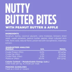 NutriSource Nutty Butter Bites with Peanut Butter & Apple Soft & Chewy Dogs Treats (6 oz)