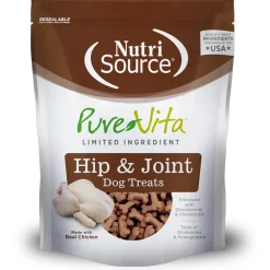 NutriSource PureVita LID Hip & Joint Dog Treats Chicken, 6-oz