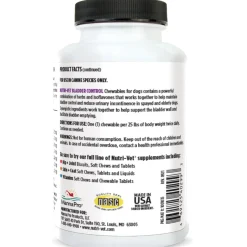 Nutri-Vet Bladder Control Supplement for Dogs to Help Prevent Incontinence (90 chewable tablets)
