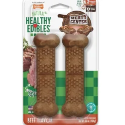 Nylabone Healthy Edibles Meaty Center Beef Flavor Natural Dog Treats