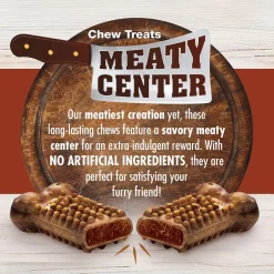 Nylabone Healthy Edibles Meaty Center Beef Flavor Natural Dog Treats