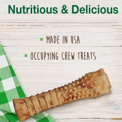 Nylabone Healthy Edibles Natural Dog Chews Long Lasting Turkey & Apple Treats for Dogs
