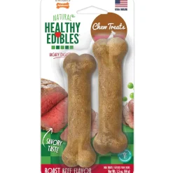 Nylabone Healthy Edibles Natural Long Lasting Roast Beef Flavor Dog Chew Treats