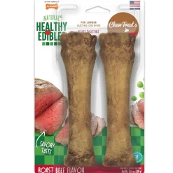 Nylabone Healthy Edibles Natural Long Lasting Roast Beef Flavor Dog Chew Treats