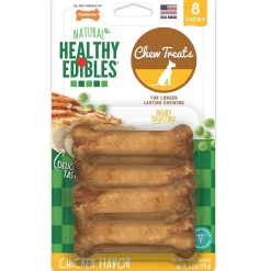 Nylabone Healthy Edibles Natural Long Lasting Chicken Flavor Dog Chew Treat