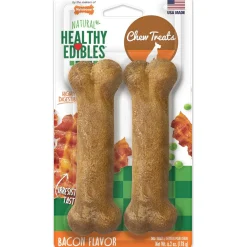 Nylabone Healthy Edibles Natural Long Lasting Bacon Flavor Dog Chew Treats