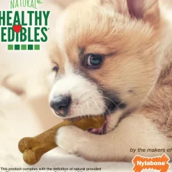 Nylabone Healthy Edibles Roast Beef, Turkey & Bacon Puppy Dog Treats - Variety Pack, 3-count
