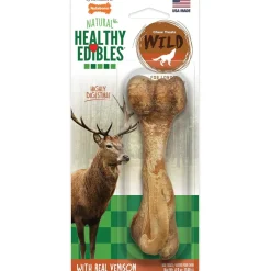 Nylabone Healthy Edibles WILD Natural Long Lasting Venison Flavor Dog Chew Treats - Large/Giant, 1-count