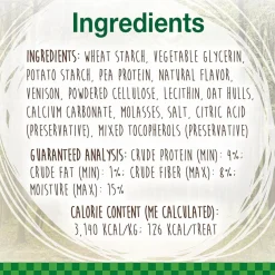 Nylabone Healthy Edibles WILD Natural Long Lasting Venison Antler Dog Chew Treats - Medium/Wolf, 10-count