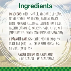 Nylabone Healthy Edibles WILD Natural Long-Lasting Bison Flavor Bone Chew Treats for Dogs