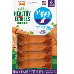Nylabone Healthy Edibles with DHA Sweet Potato & Turkey Flavor Puppy Chew Treats