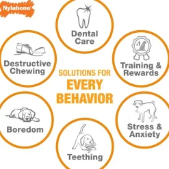 Nylabone Just for Puppies Teething Chew Classic Bone, Chicken Flavor, Medium Wolf, Up to 35 lbs